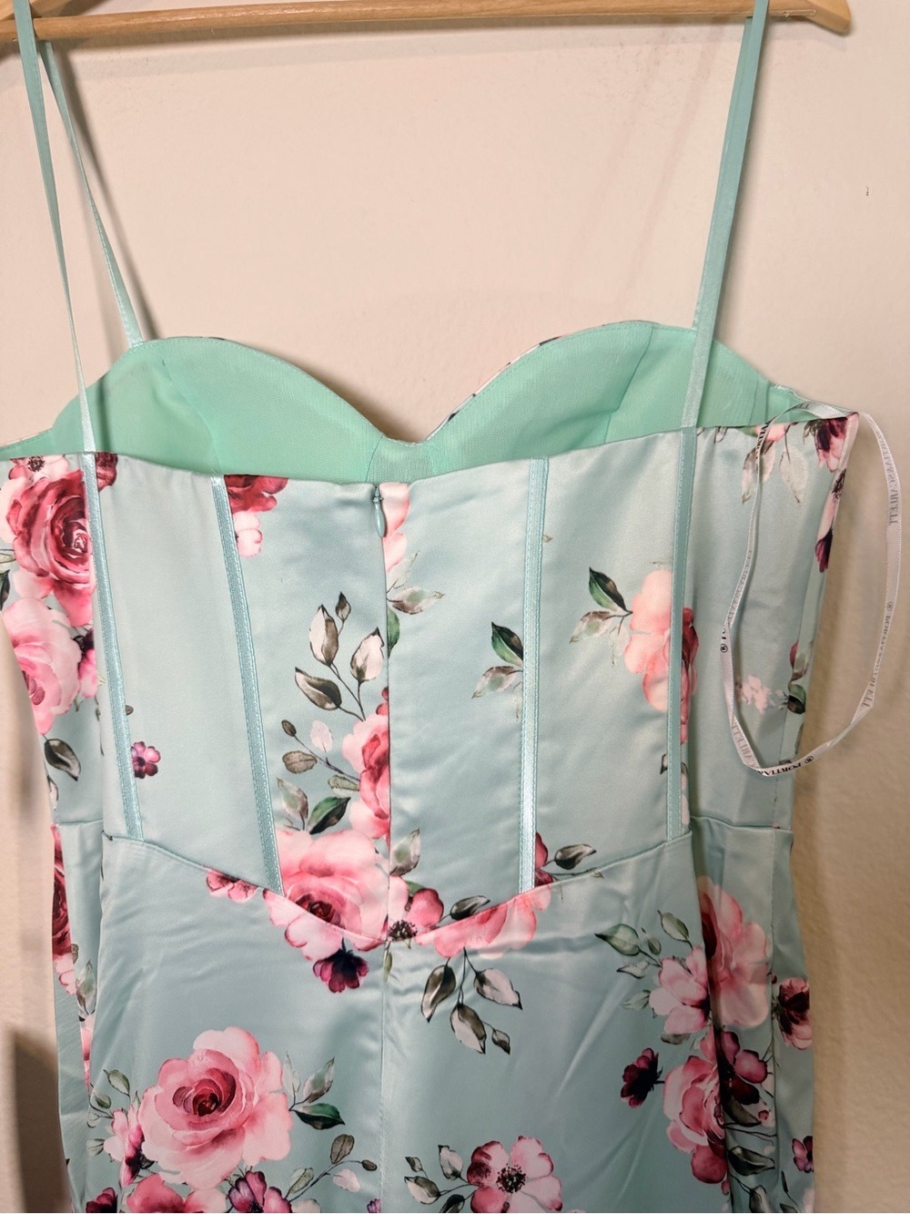 Portia & Scarlett PS26000 Mint Floral Corset Mermaid Gown 12 NWT $499 - Picture 12 of 13